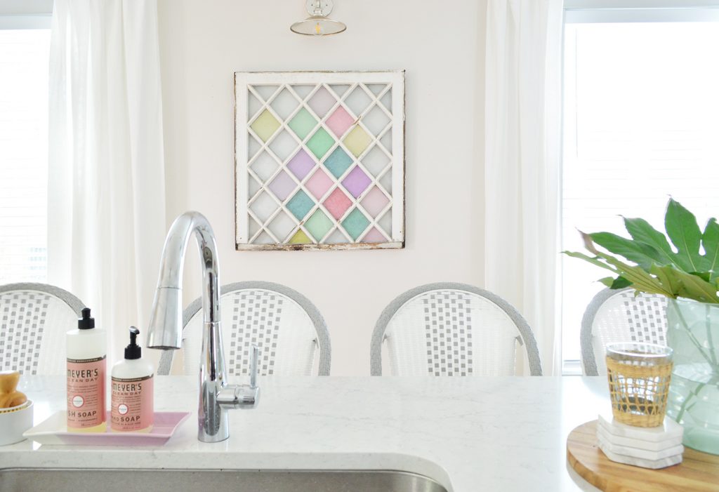 Color DIY Stained Glass Window Hanging Beyond Beach House Kitchen Island