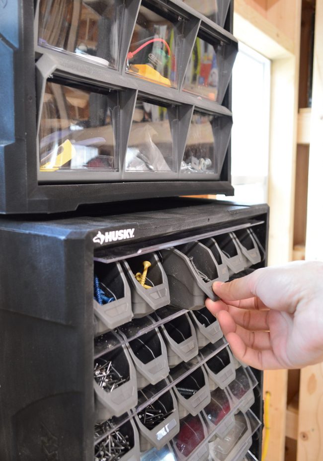 shed storage ideas pull out shelves for screws