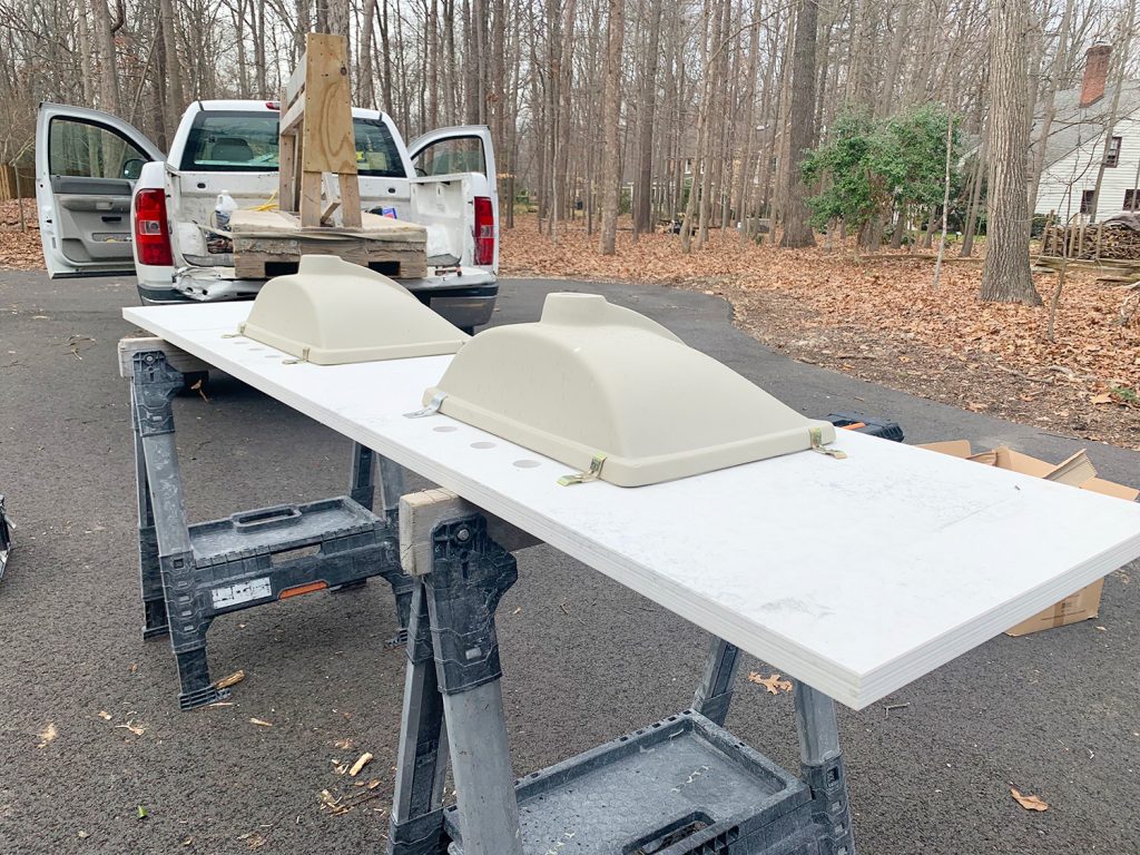 Kids Hall Bathroom Countertop Installation